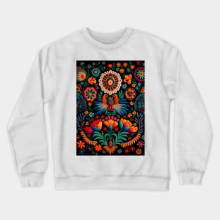 Botanical vintage Ethnic embroidery Floral design 3 Crewneck Sweatshirt